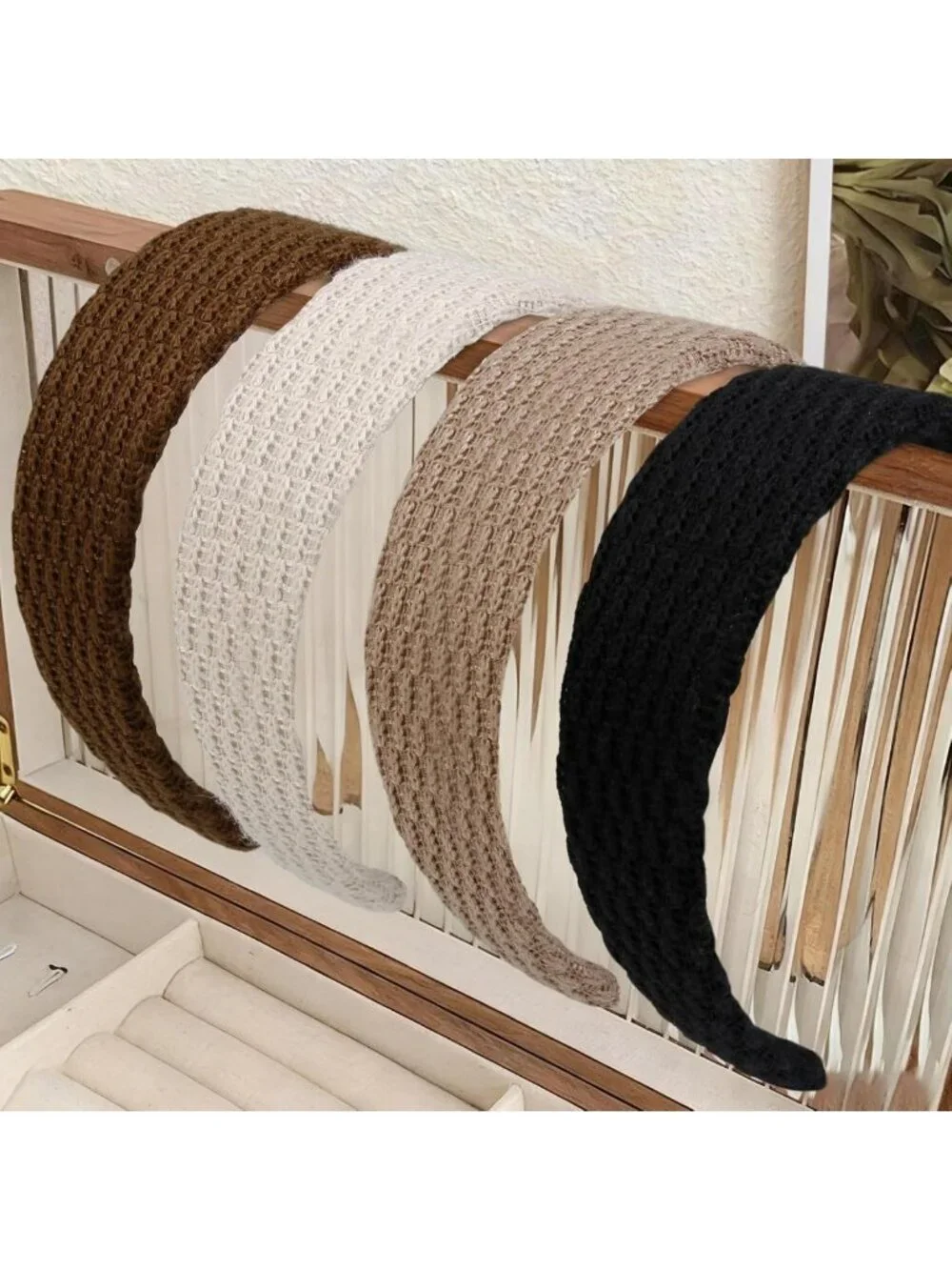 Trendy Non-Slip Knitted Headbands for Women & Girls - 4PCS Fashion Hair